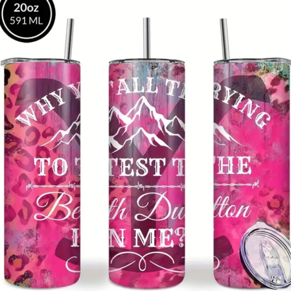 NWOT Yellowstone Beth Dutton Quote  20oz Stainless Steel Tumbler Skinny Cup